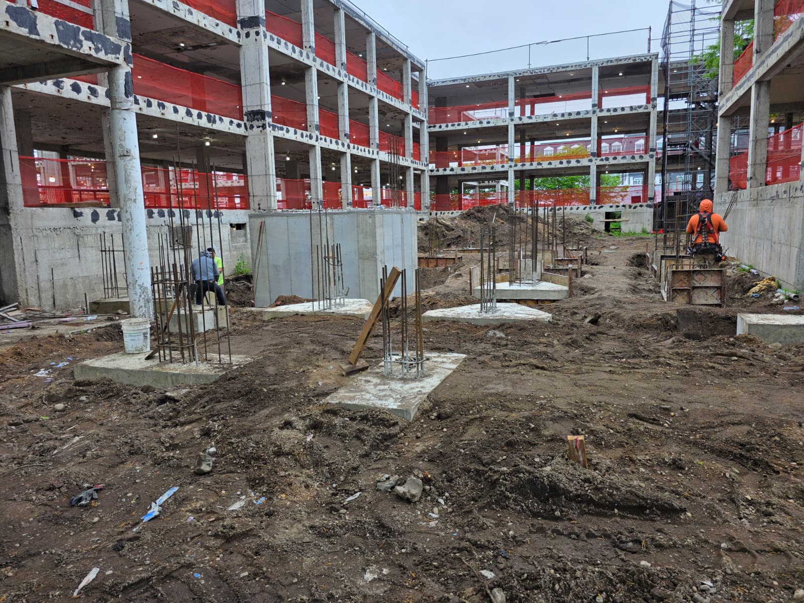 Footings and column rebar
