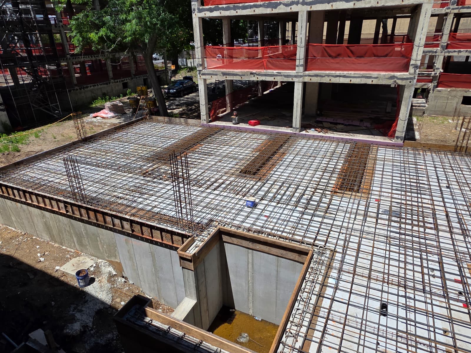 Foundation slab ready for pour